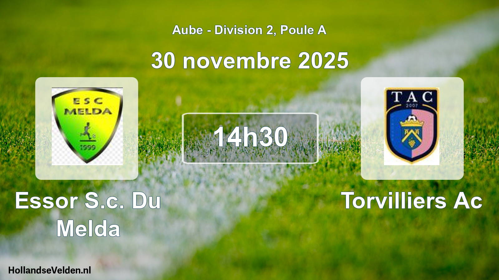 Match programmé: Essor S.c. Du Melda - Torvilliers Ac (30 novembre 2025)