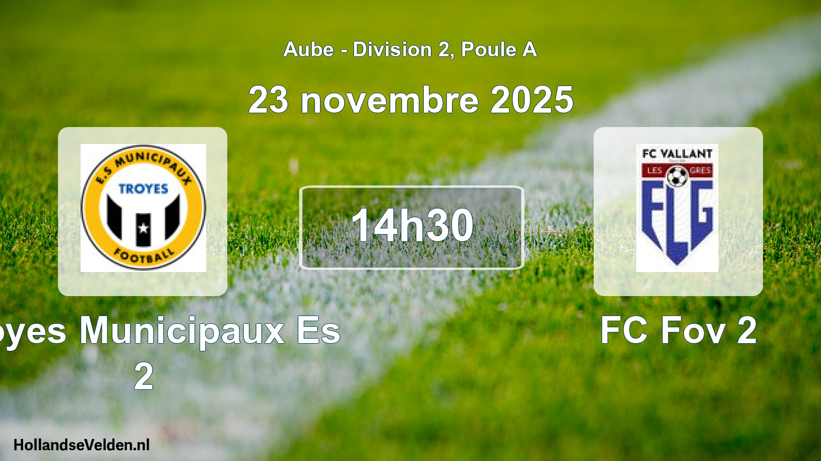 Geplande wedstrijd: Troyes Municipaux Es 2 - FC Fov 2 (23 november 2025)