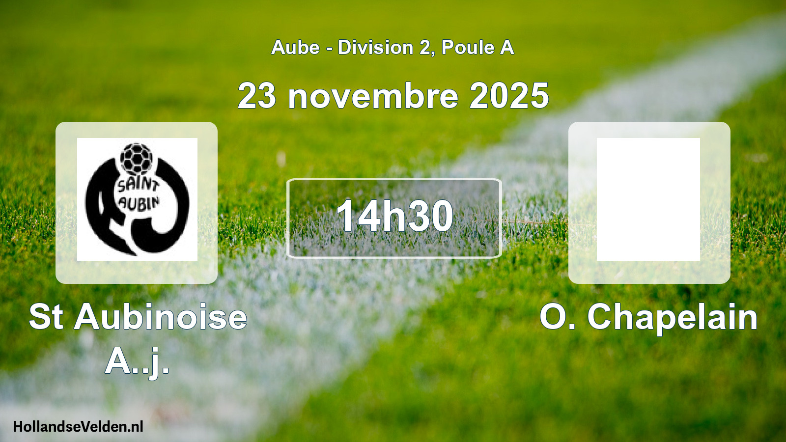 Geplande wedstrijd: St Aubinoise A..j. - O. Chapelain (23 november 2025)