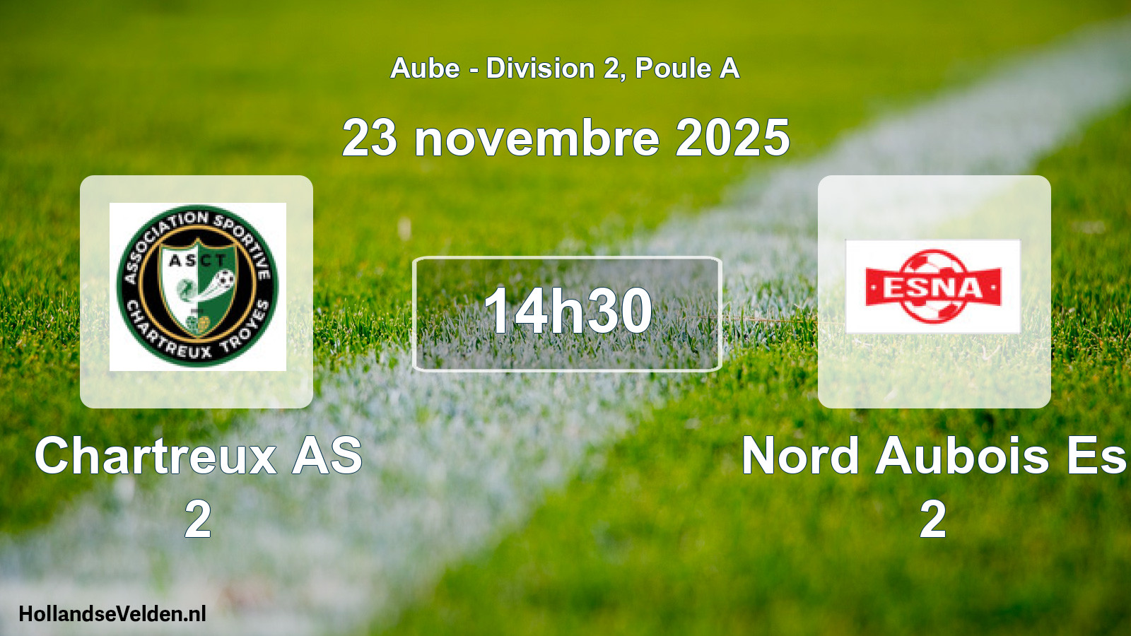 Match programmé: Chartreux AS 2 - Nord Aubois Es 2 (23 novembre 2025)
