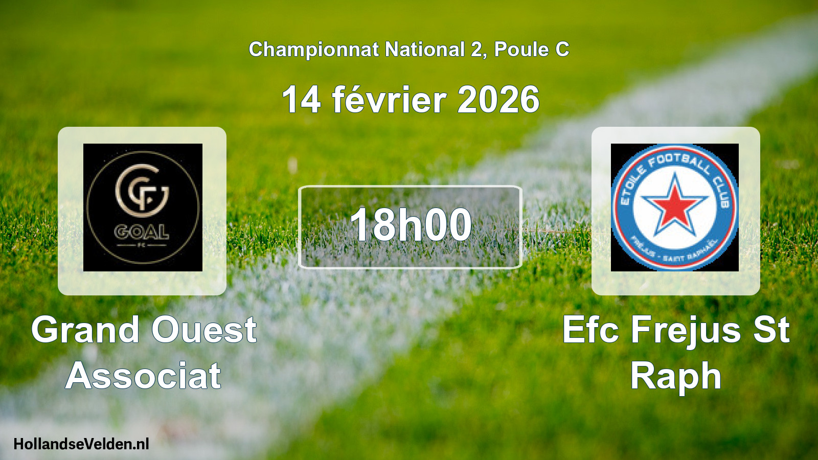 Scheduled Match: Grand Ouest Associat - Efc Frejus St Raph (14 February 2026)