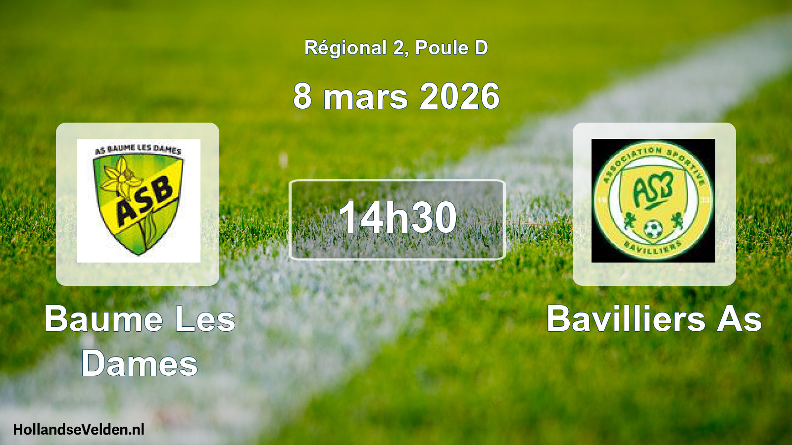 Geplande wedstrijd: Baume Les Dames - Bavilliers As (8 maart 2026)