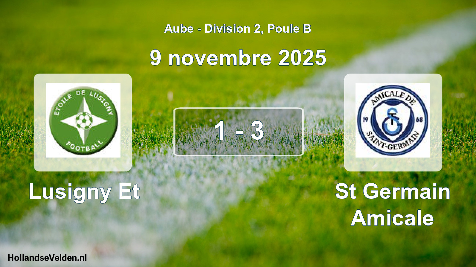 Match joué: Lusigny Et - St Germain Amicale 1 - 3 (9 novembre 2025)