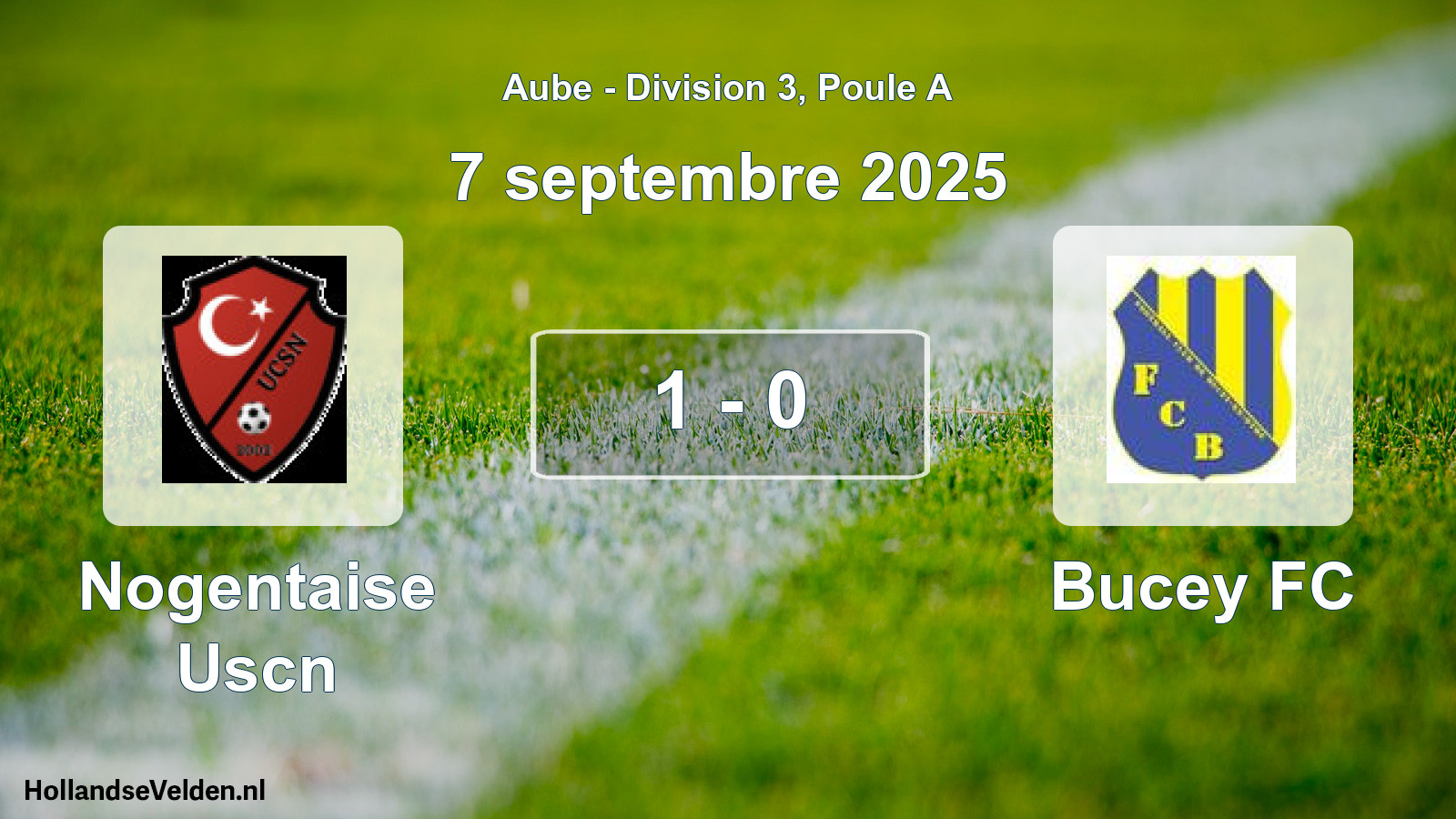 Total number of matches played: Nogentaise Uscn - Bucey FC 1 - 0 (7 September 2025)