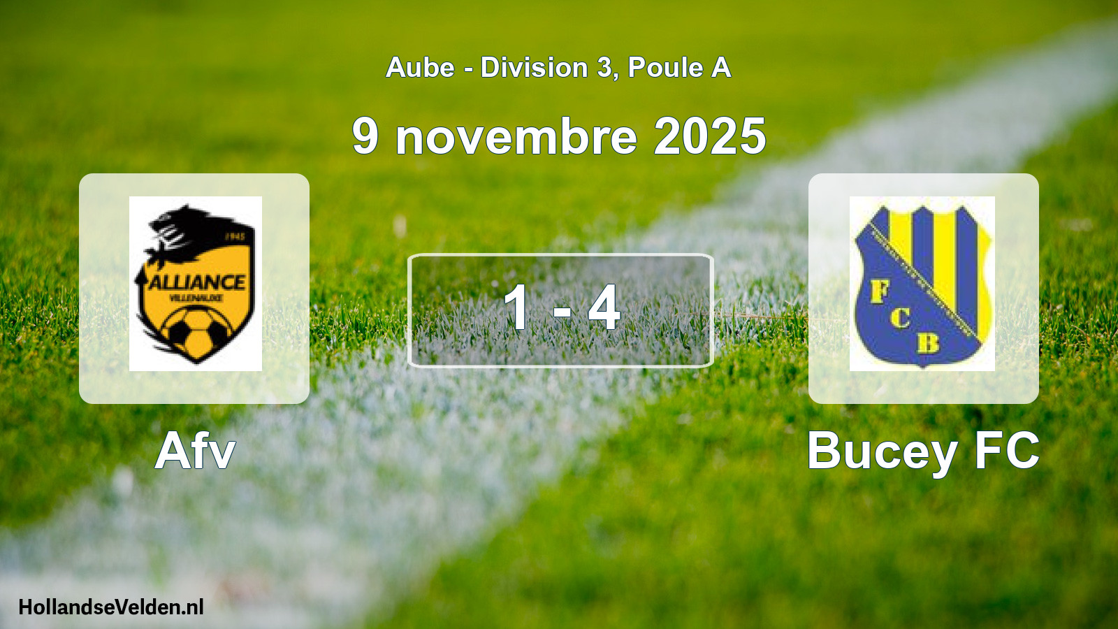 Match joué: Afv - Bucey FC 1 - 4 (9 novembre 2025)