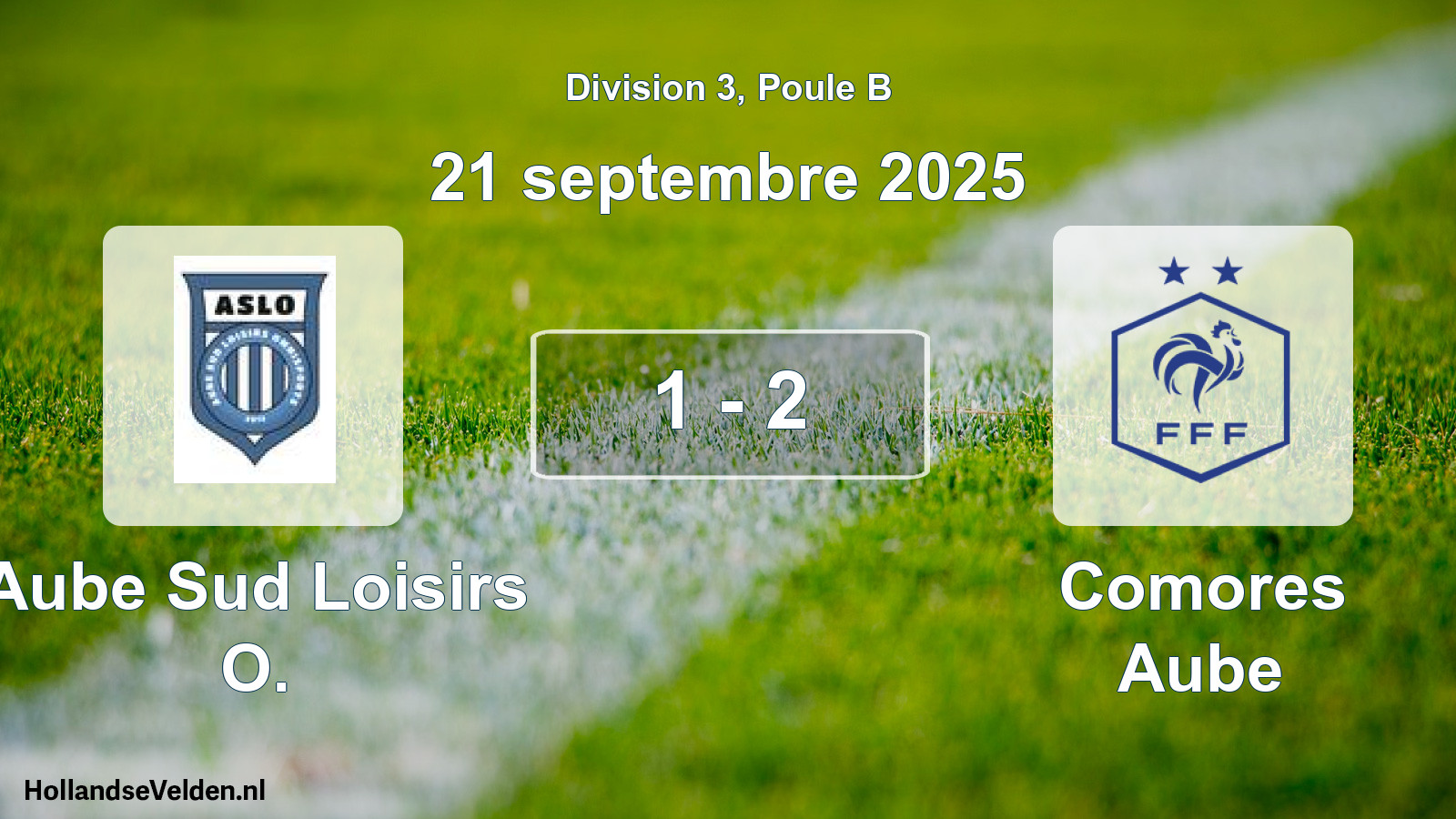 Match joué: Aube Sud Loisirs O. - Comores Aube 1 - 2 (21 septembre 2025)