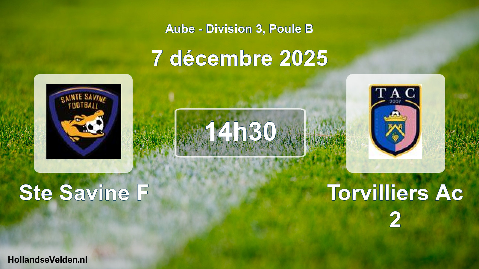 Match programmé: Ste Savine F - Torvilliers Ac 2 (7 décembre 2025)