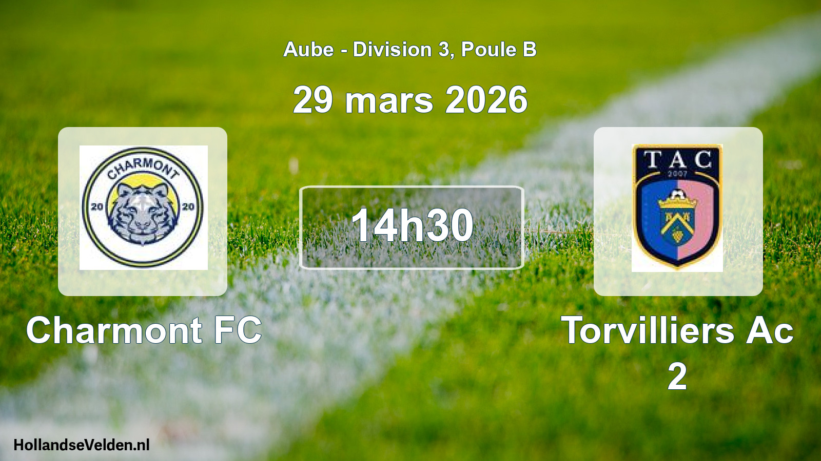 Match programmé: Charmont FC - Torvilliers Ac 2 (29 mars 2026)