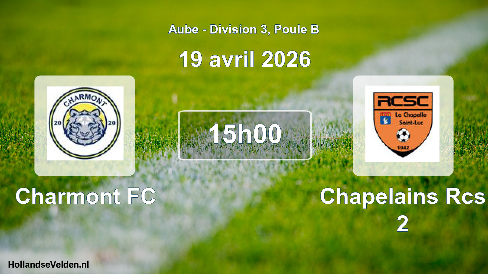 Match programmé: Charmont FC - Chapelains Rcs 2 (19 avril 2026)