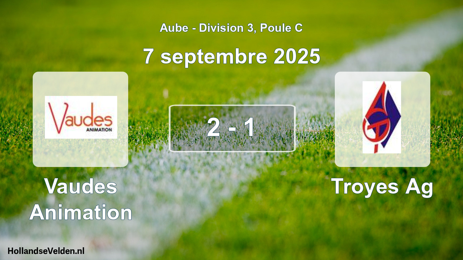 Total number of matches played: Vaudes Animation - Troyes Ag 2 - 1 (7 September 2025)