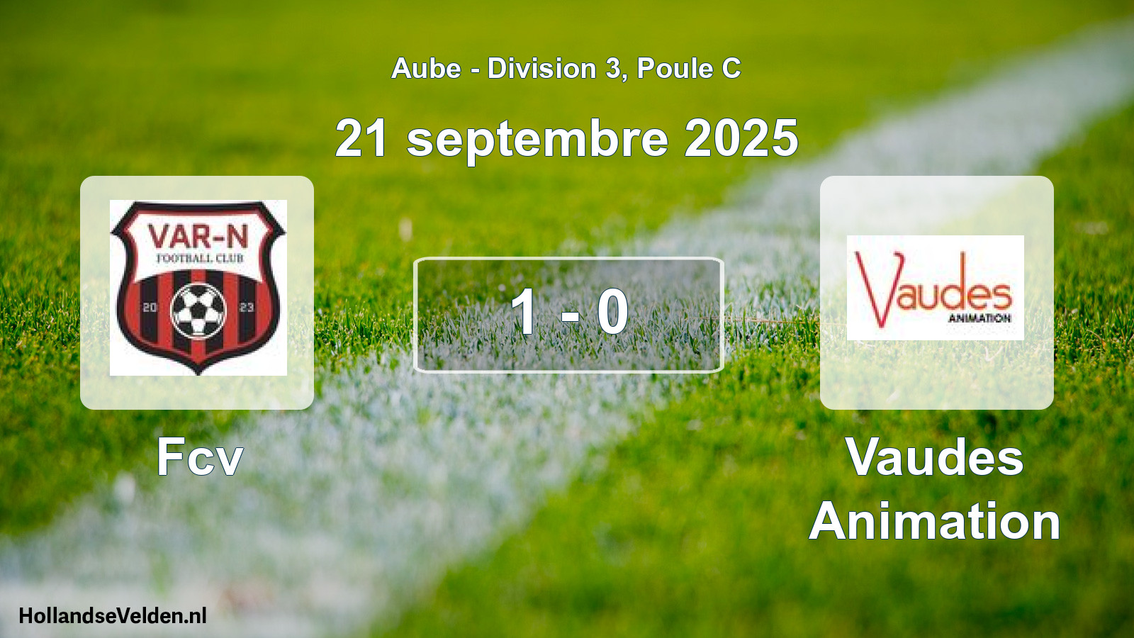 Match joué: Fcv - Vaudes Animation 1 - 0 (21 septembre 2025)