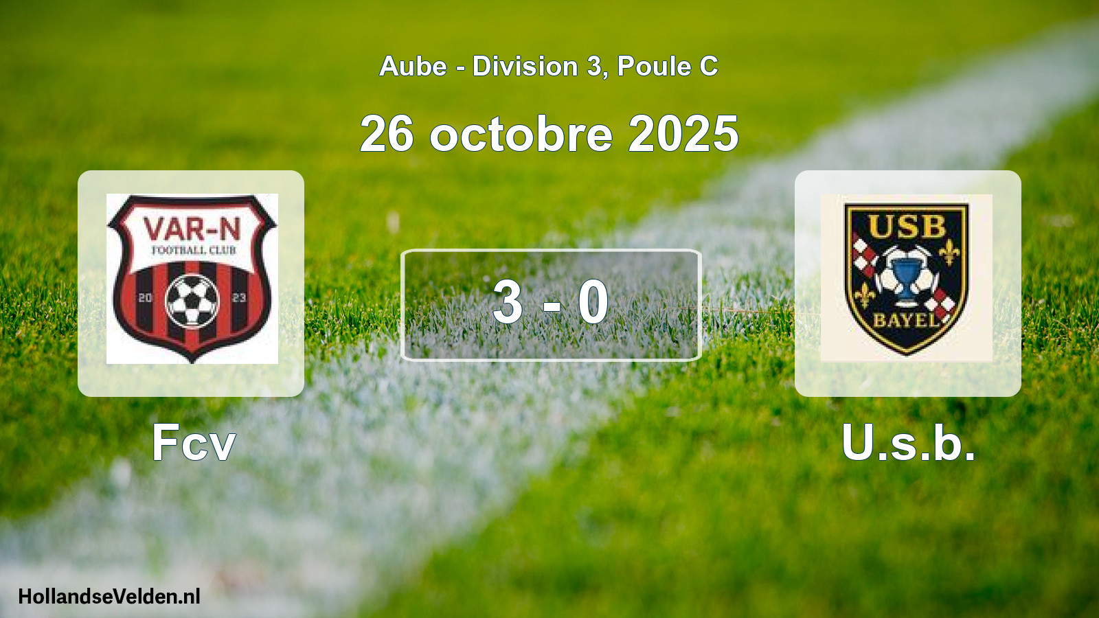 Match joué: Fcv - U.s.b. 3 - 0 (26 octobre 2025)