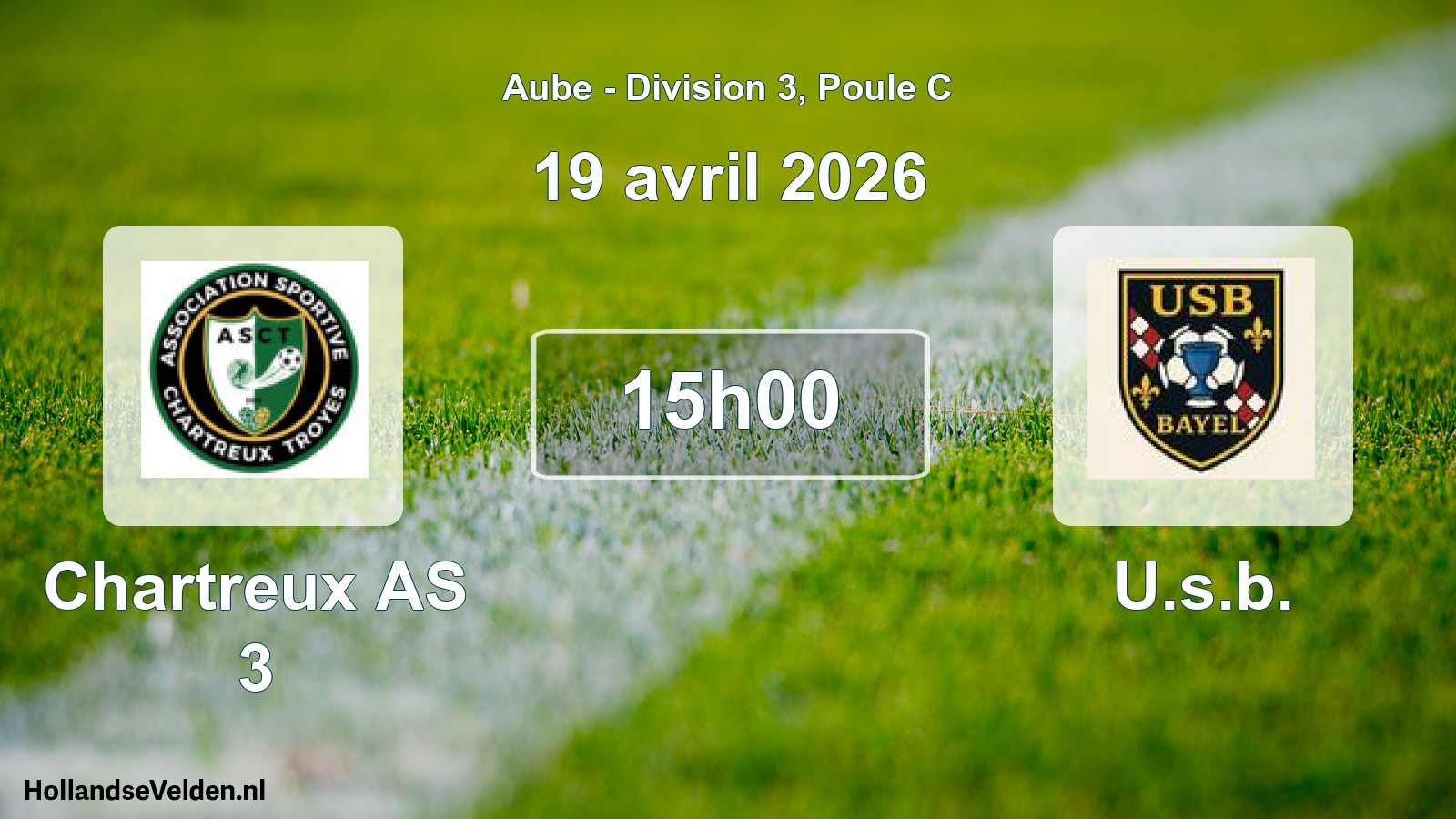 Scheduled Match: Chartreux AS 3 - U.s.b. (19 April 2026)