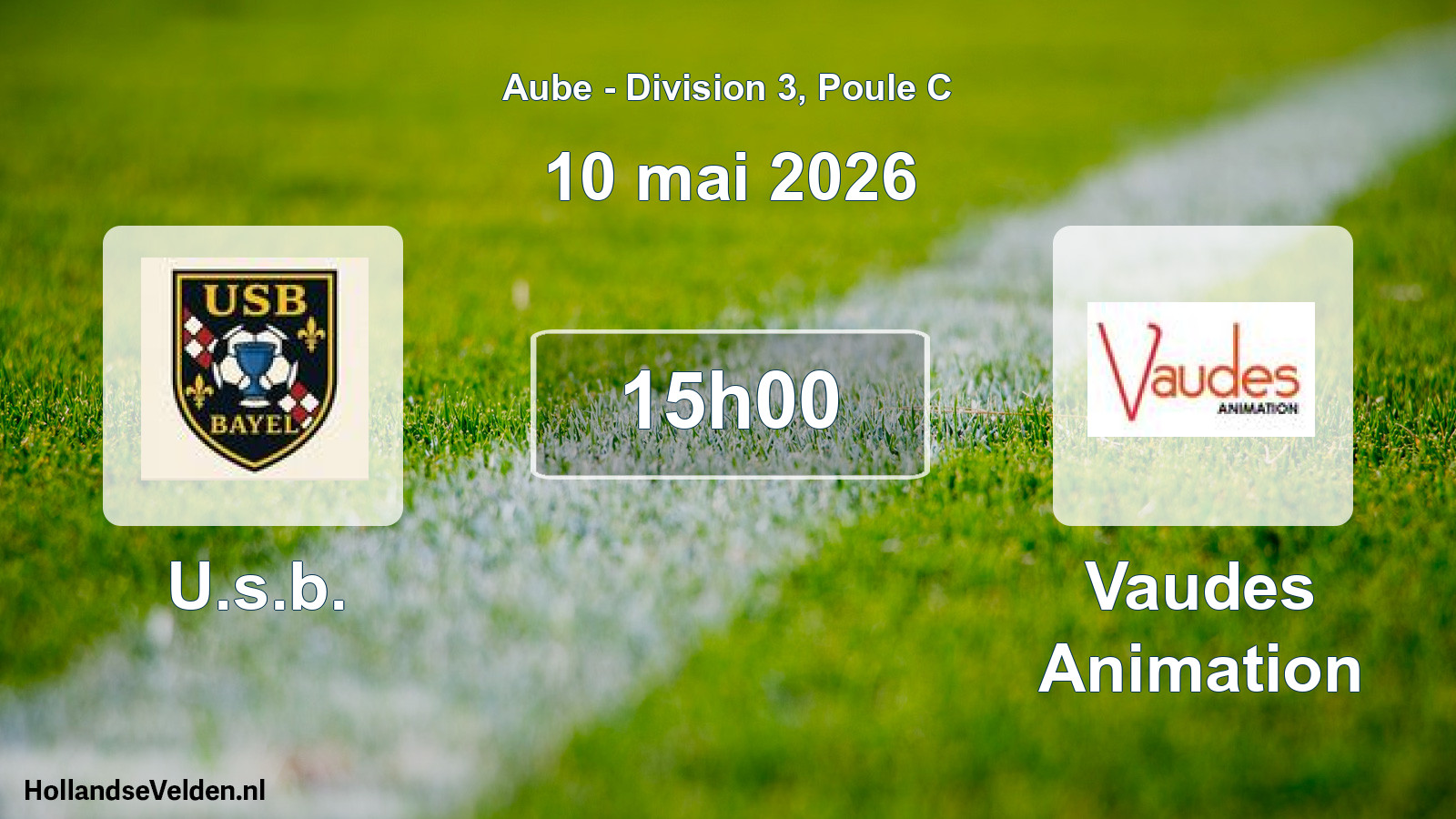 Match programmé: U.s.b. - Vaudes Animation (10 mai 2026)