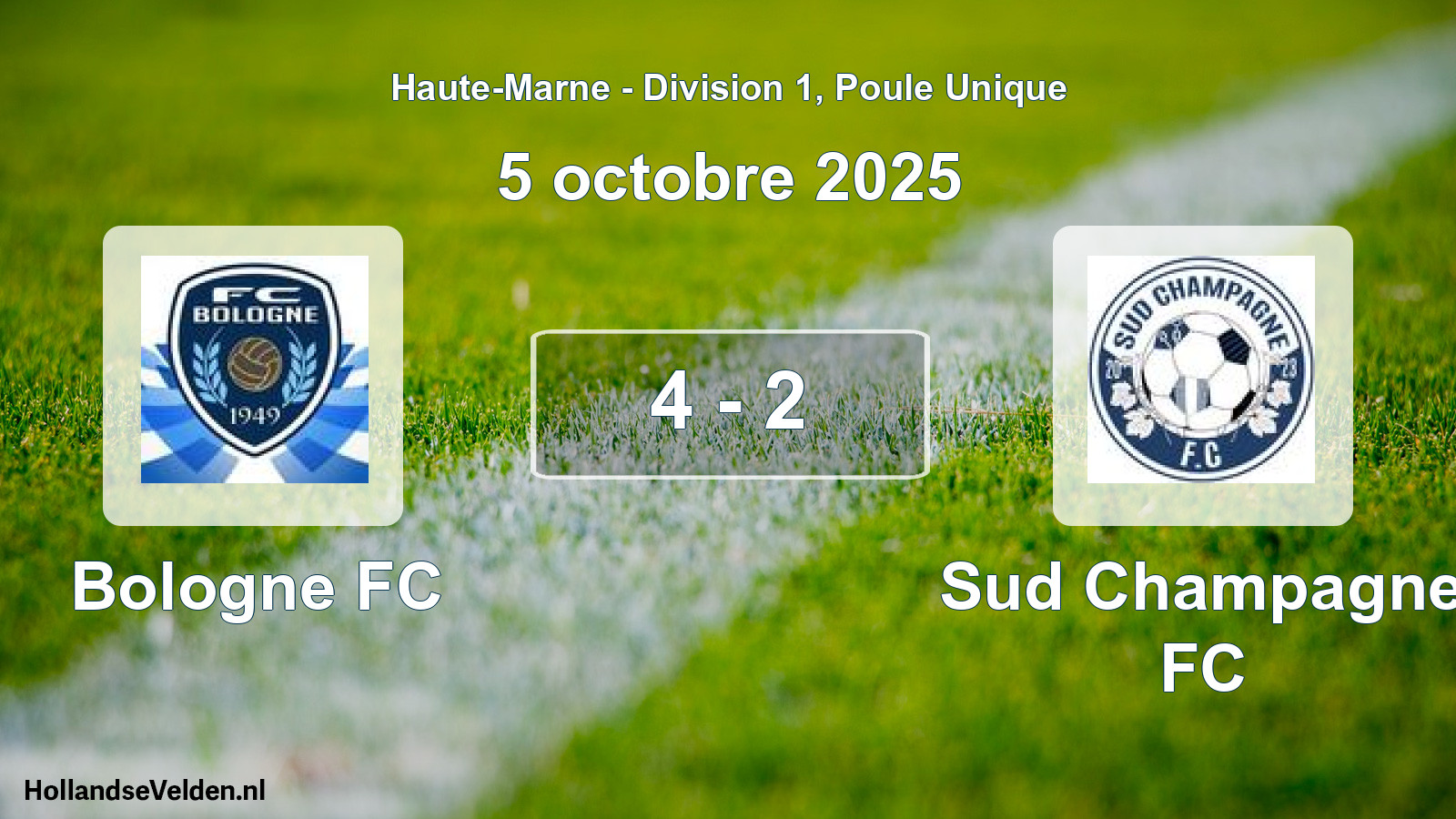 Match joué: Bologne FC - Sud Champagne FC 4 - 2 (5 octobre 2025)
