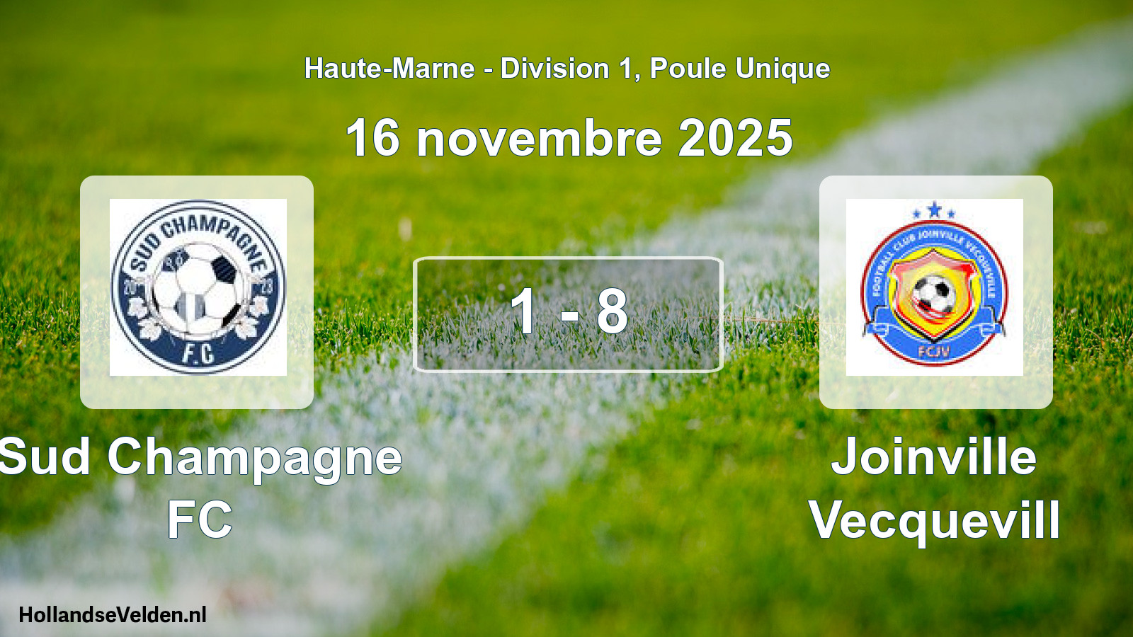 Total number of matches played: Sud Champagne FC - Joinville Vecquevill 1 - 8 (16 November 2025)