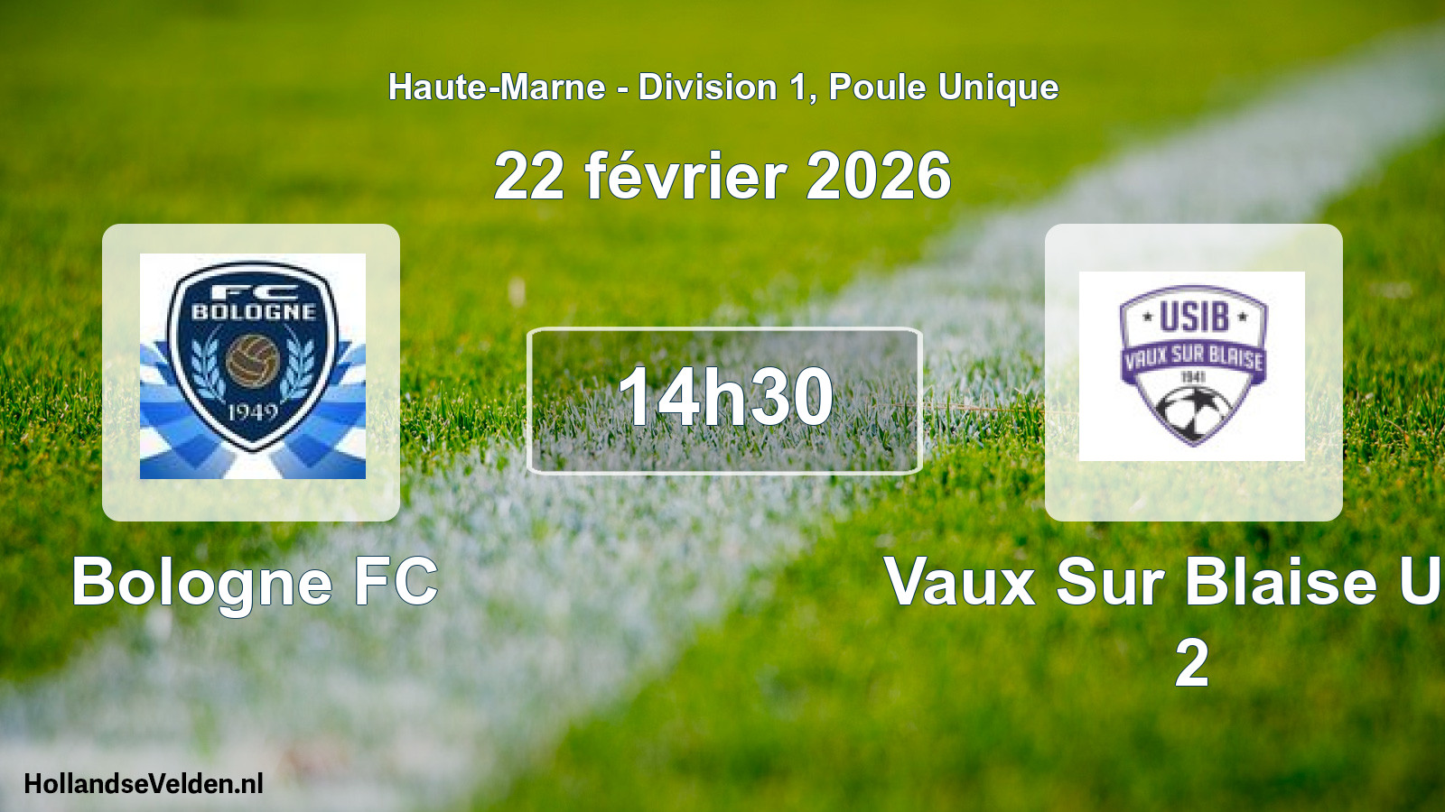 Geplande wedstrijd: Bologne FC - Vaux Sur Blaise Usi 2 (22 februari 2026)