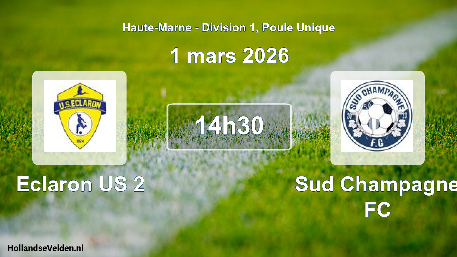 Scheduled Match: Eclaron US 2 - Sud Champagne FC (1 March 2026)
