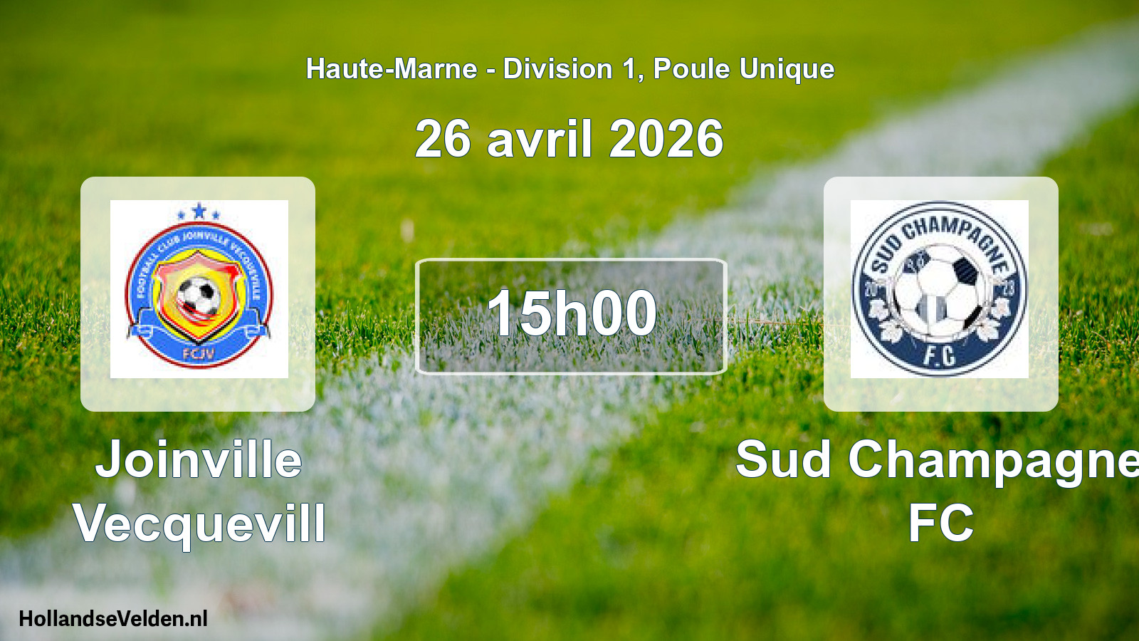 Scheduled Match: Joinville Vecquevill - Sud Champagne FC (26 April 2026)