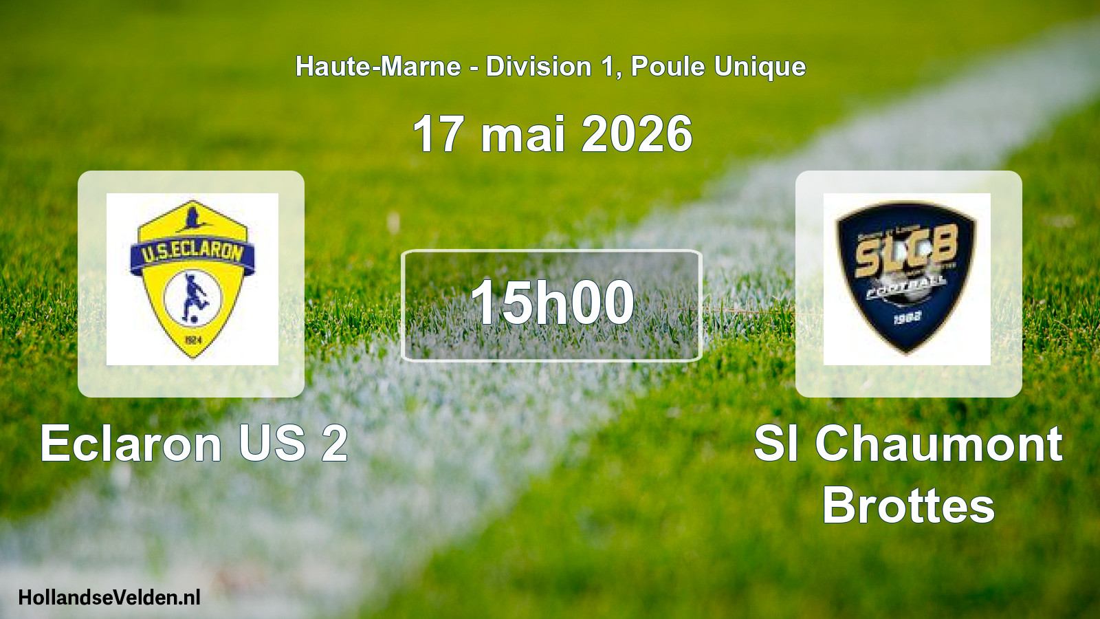 Geplande wedstrijd: Eclaron US 2 - Sl Chaumont Brottes (17 mei 2026)