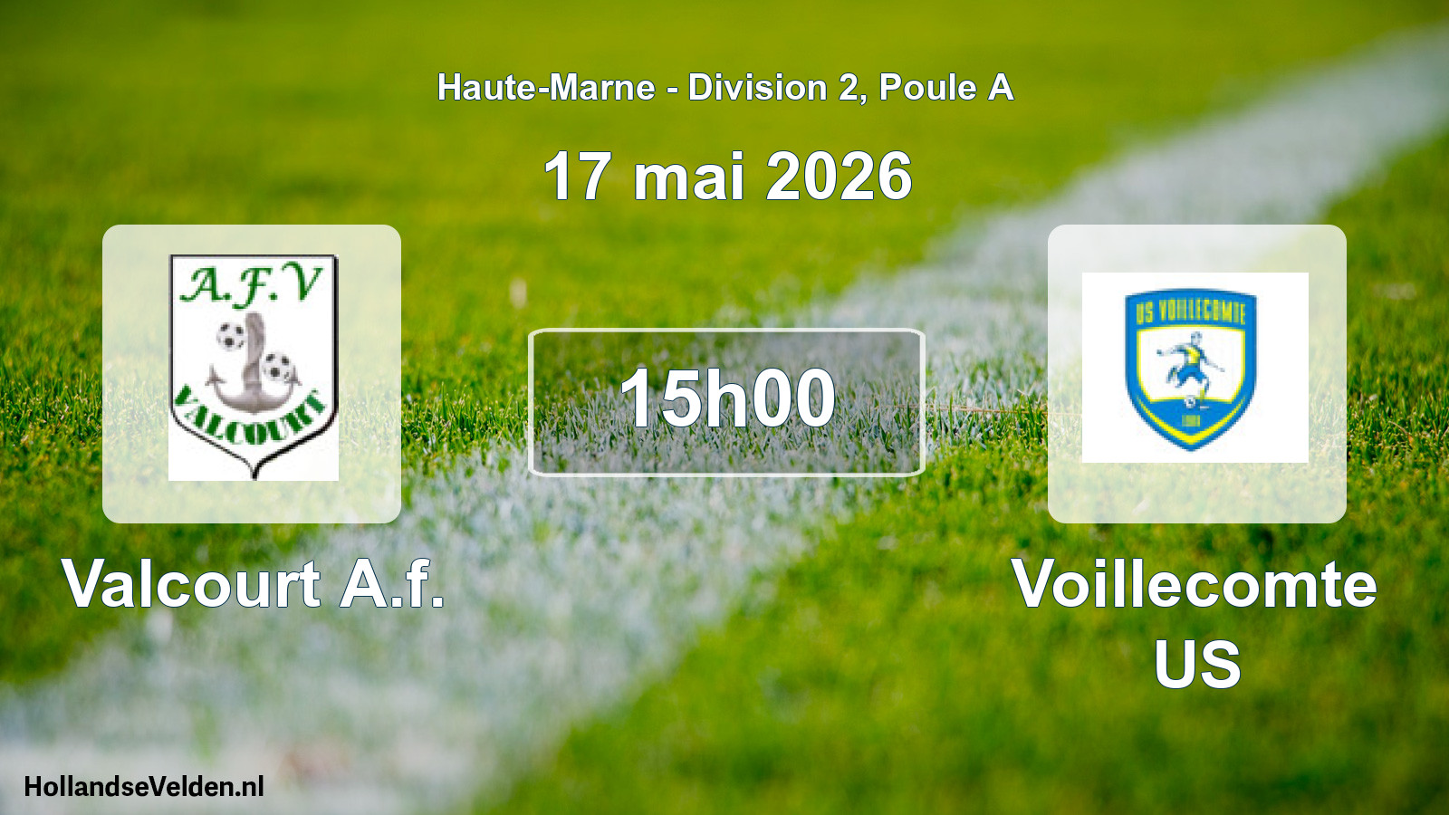 Match programmé: Valcourt A.f. - Voillecomte US (17 mai 2026)