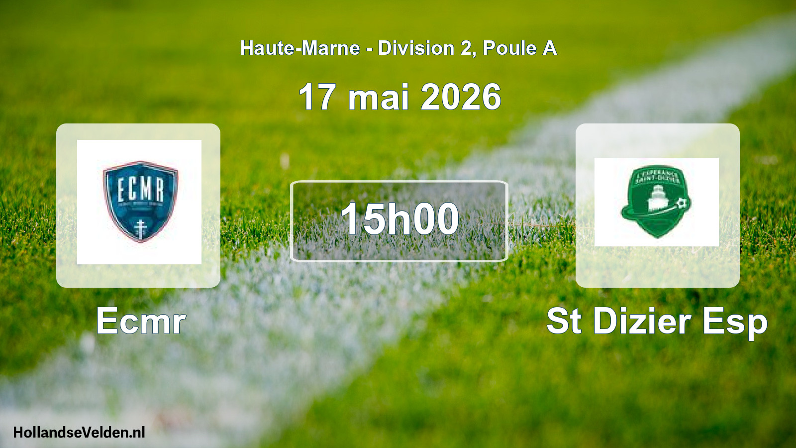 Match programmé: Ecmr - St Dizier Esp (17 mai 2026)