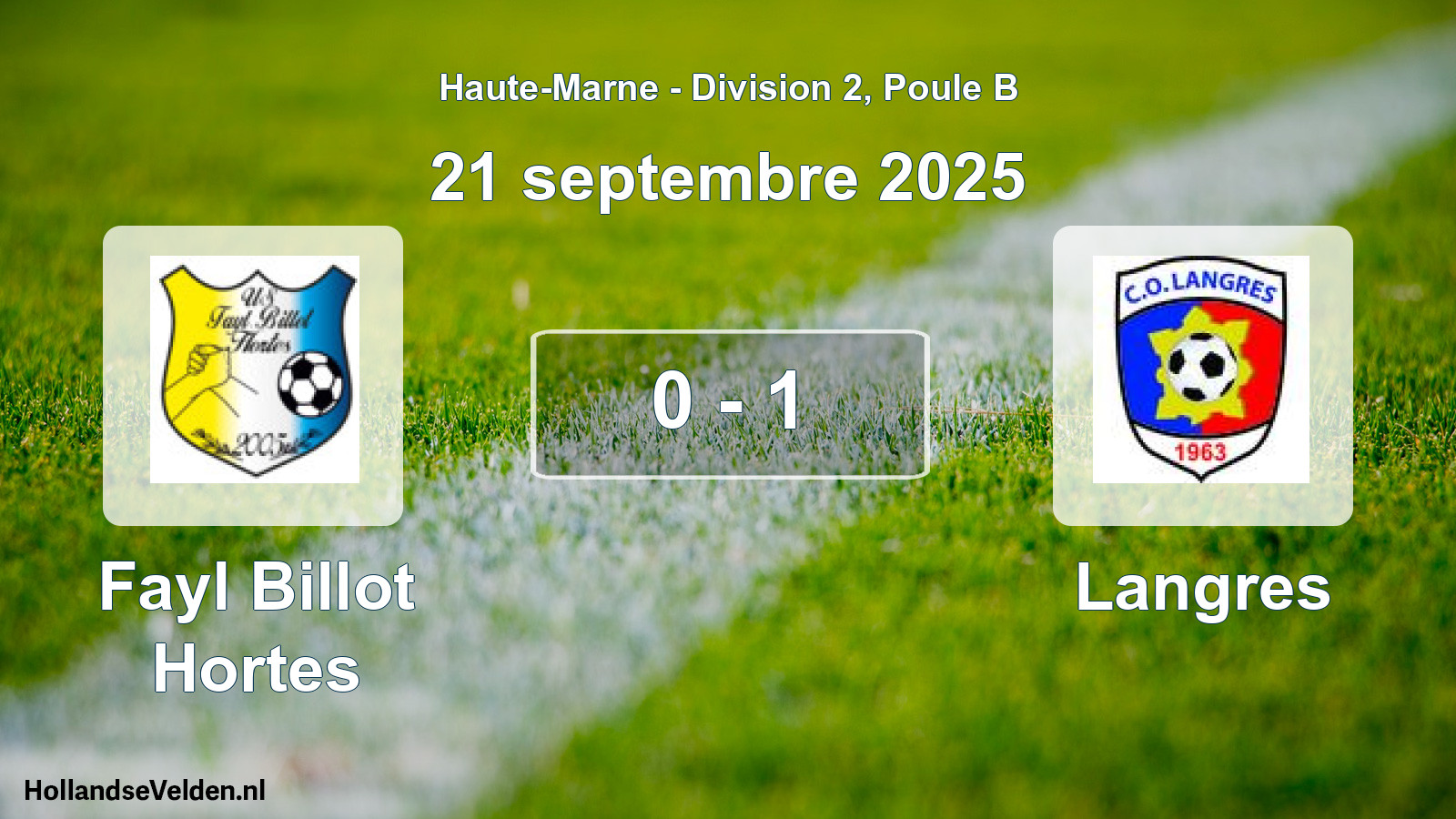 Gespeelde wedstrijd: Fayl Billot Hortes - Langres 0 - 1 (21 september 2025)