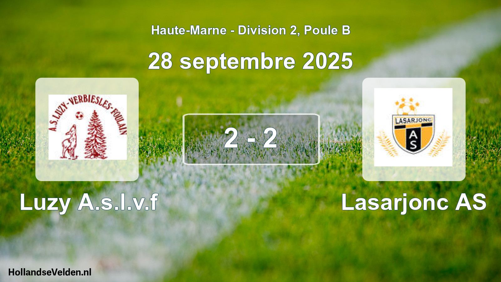 Gespeelde wedstrijd: Luzy A.s.l.v.f - Lasarjonc AS 2 - 2 (28 september 2025)