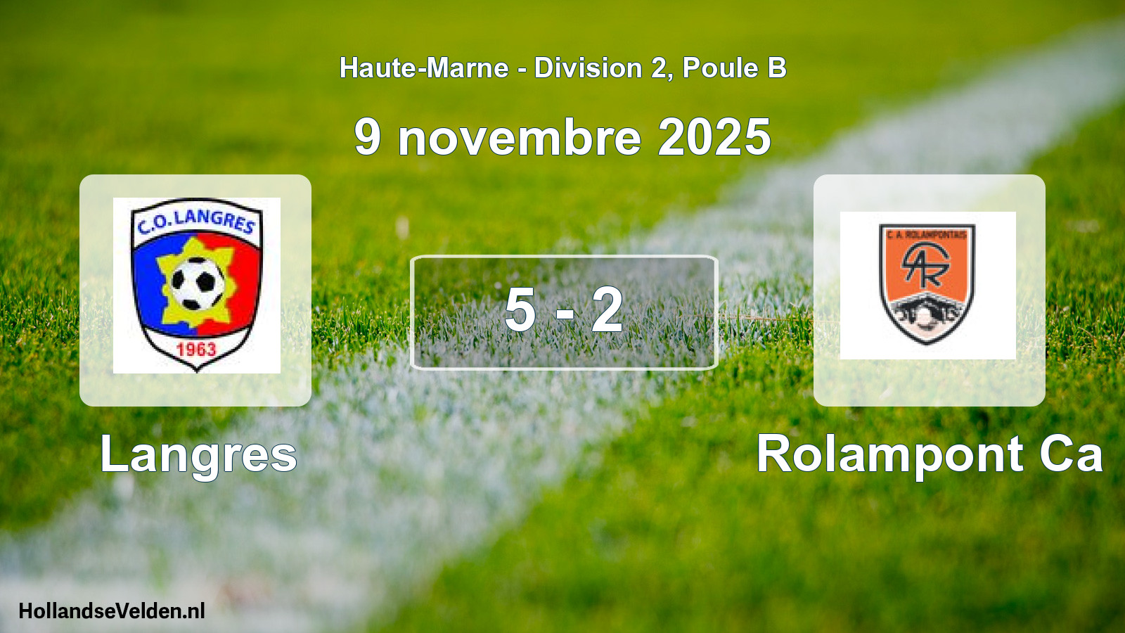 Match joué: Langres - Rolampont Ca 5 - 2 (9 novembre 2025)