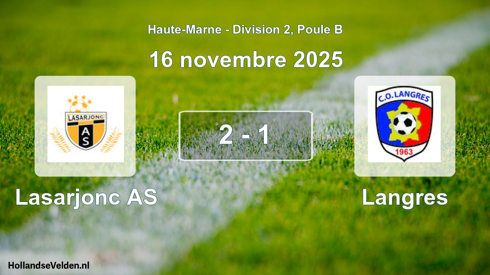 Match joué: Lasarjonc AS - Langres 2 - 1 (16 novembre 2025)