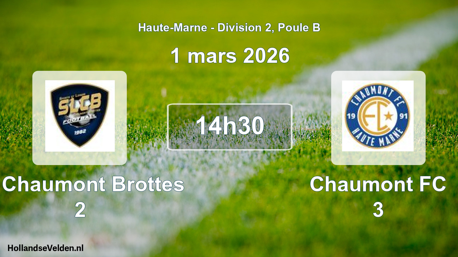 Scheduled Match: Sl Chaumont Brottes 2 - Chaumont FC 3 (1 March 2026)