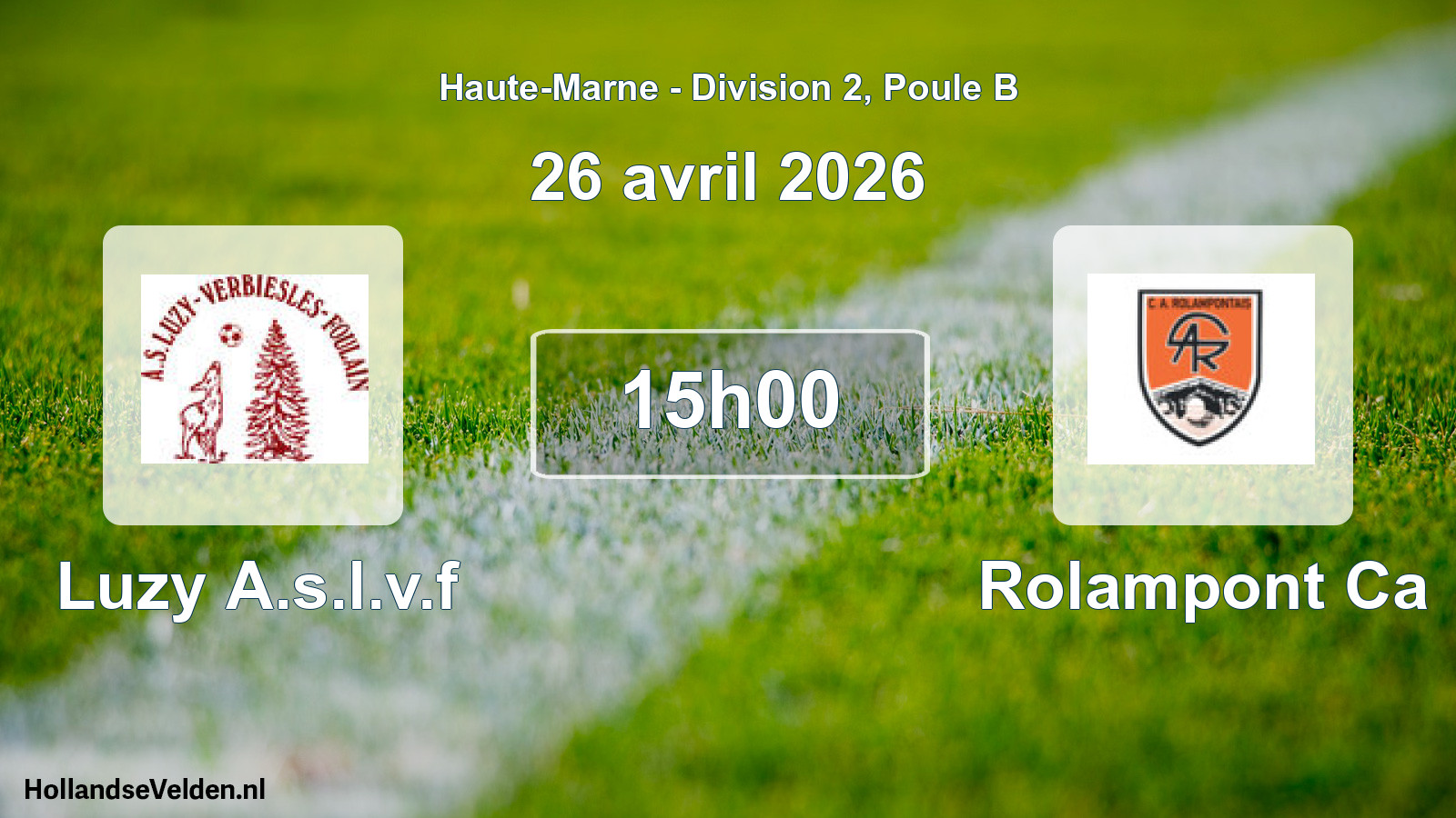 Scheduled Match: Luzy A.s.l.v.f - Rolampont Ca (26 April 2026)