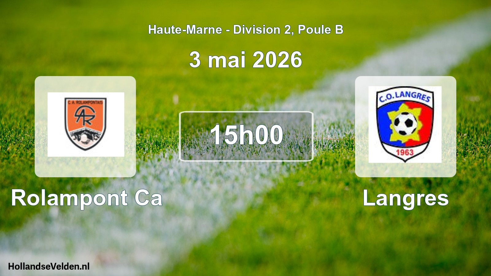 Match programmé: Rolampont Ca - Langres (3 mai 2026)