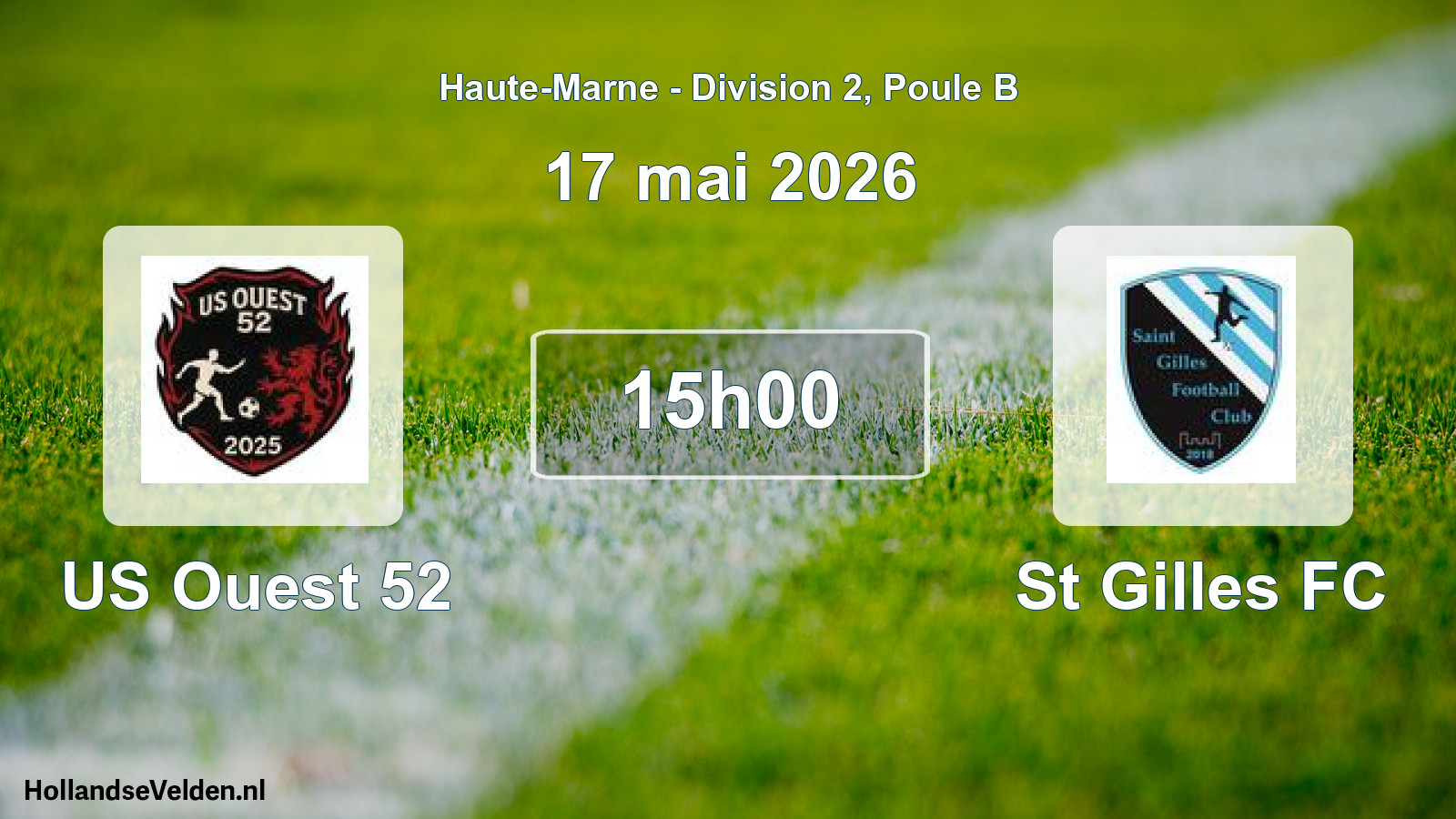 Scheduled Match: US Ouest 52 - St Gilles FC (17 May 2026)