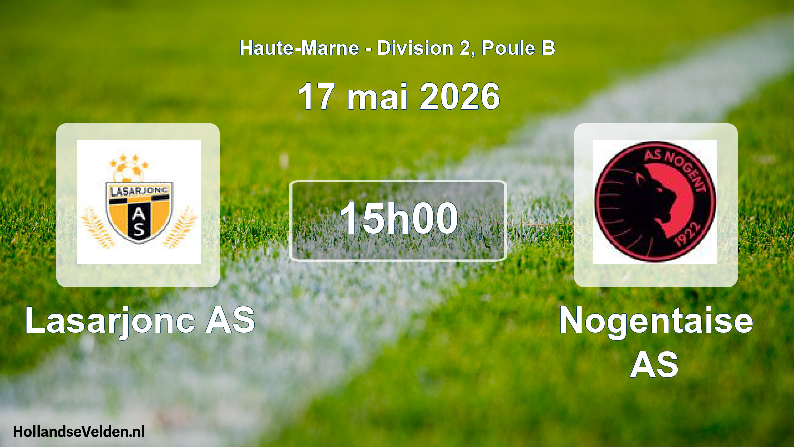 Scheduled Match: Lasarjonc AS - Nogentaise AS (17 May 2026)