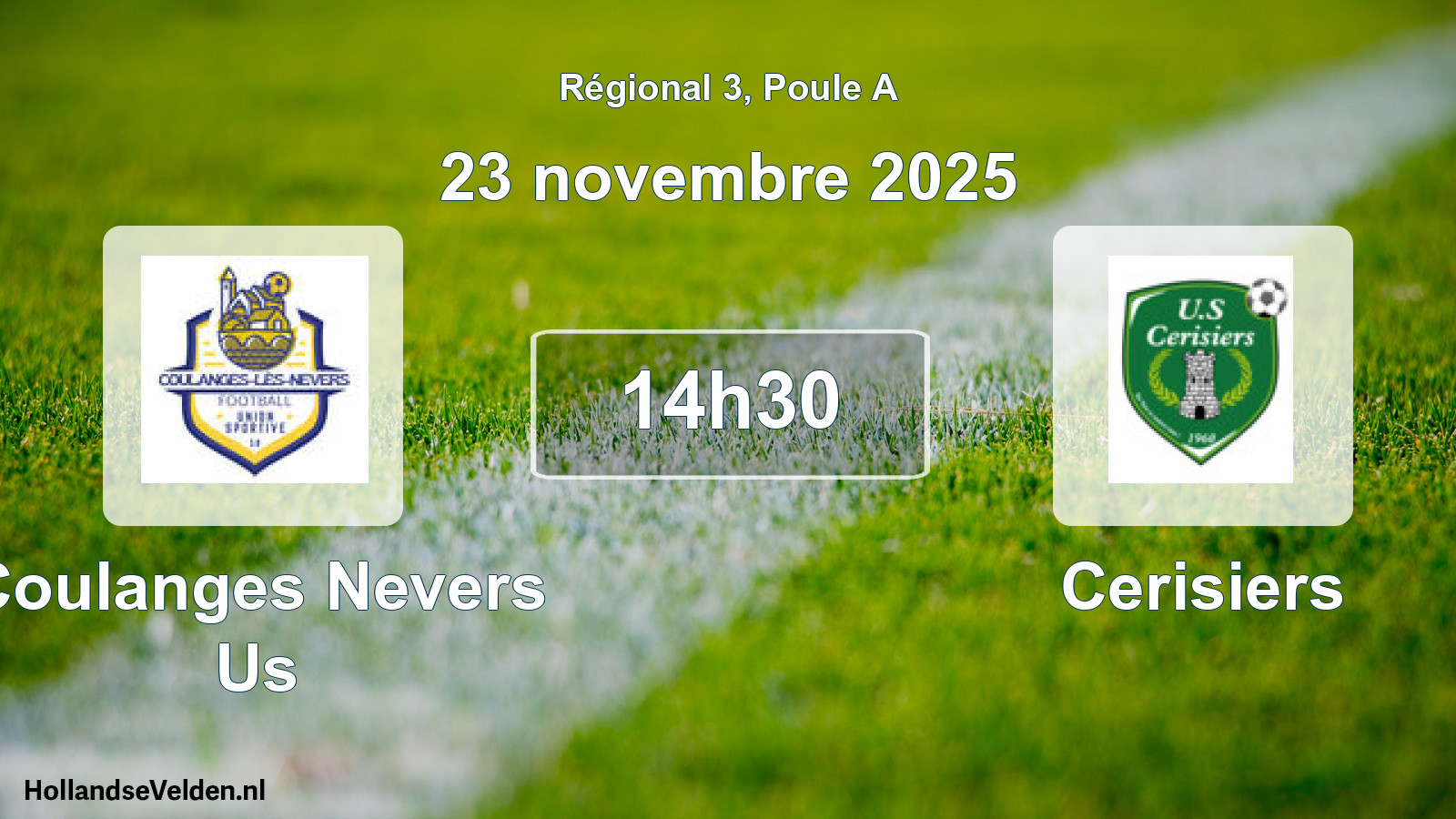 Geplande wedstrijd: Coulanges Nevers Us - Cerisiers (23 november 2025)