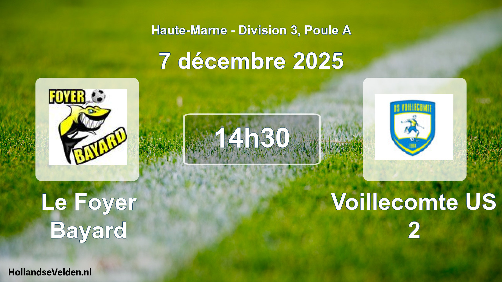 Geplande wedstrijd: Le Foyer Bayard - Voillecomte US 2 (7 december 2025)