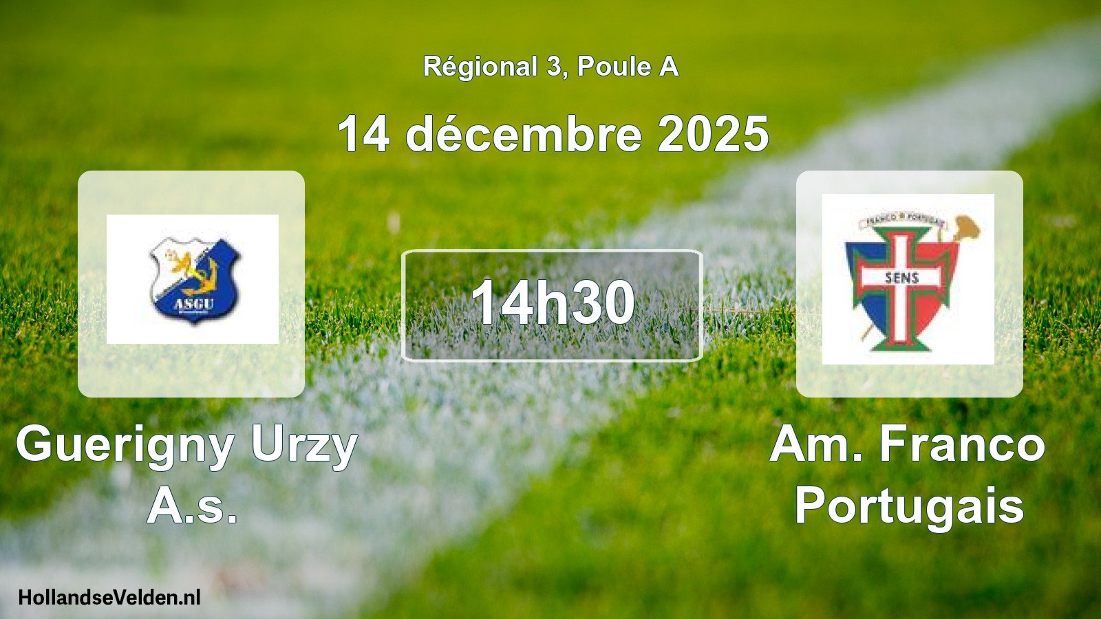 Geplande wedstrijd: Guerigny Urzy A.s. - Am. Franco Portugais (14 december 2025)