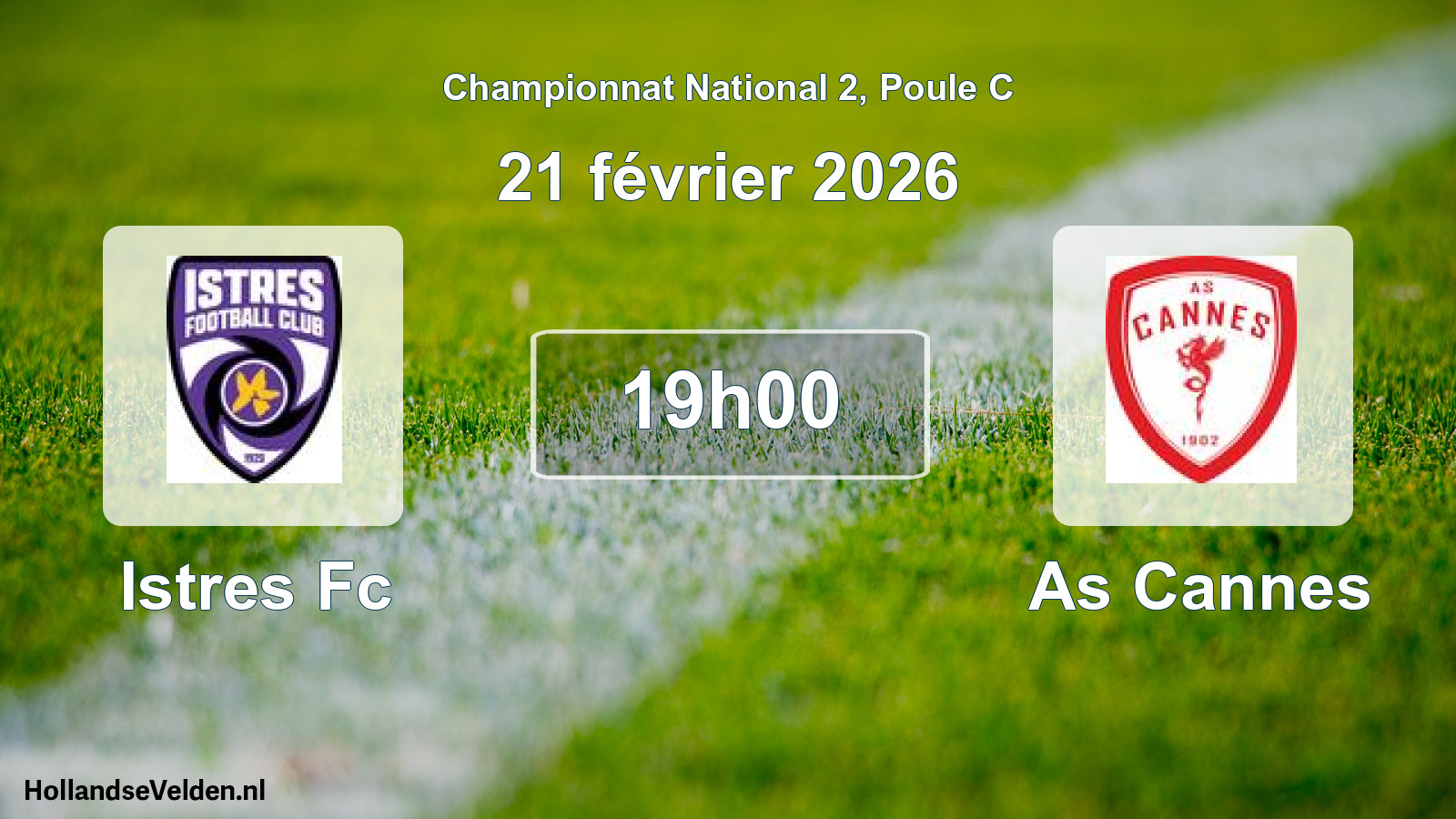 Geplande wedstrijd: Istres Fc - As Cannes (21 février 2026)