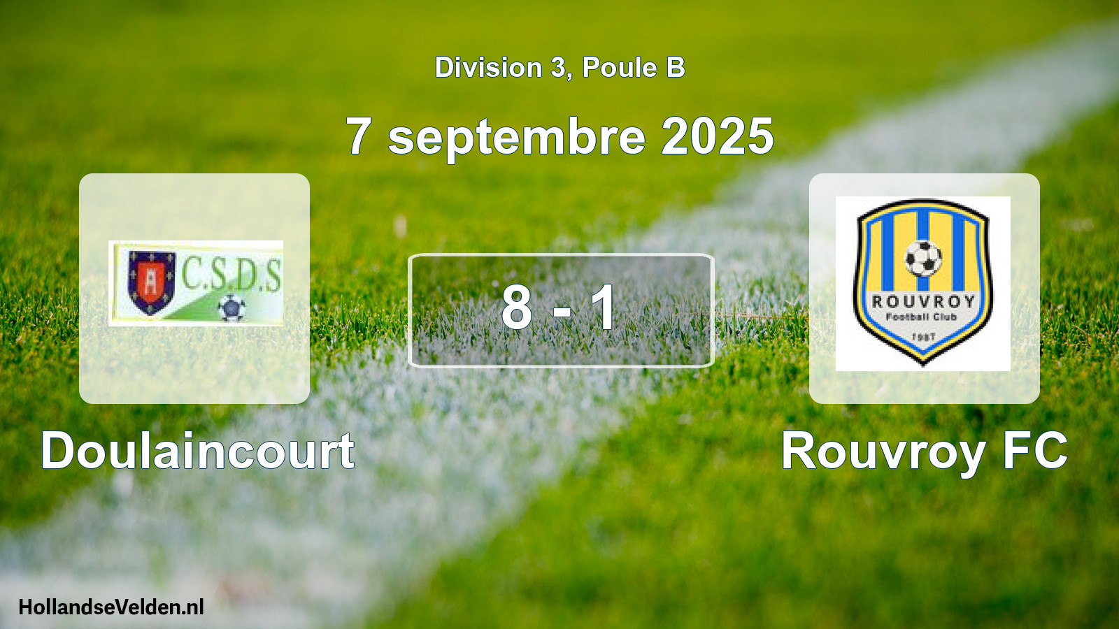Match joué: Doulaincourt - Rouvroy FC 8 - 1 (7 septembre 2025)