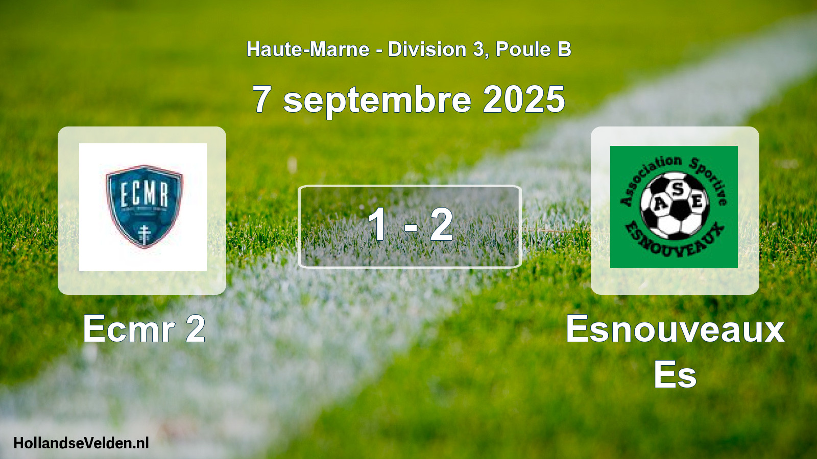 Match joué: Ecmr 2 - Esnouveaux Es 1 - 2 (7 septembre 2025)