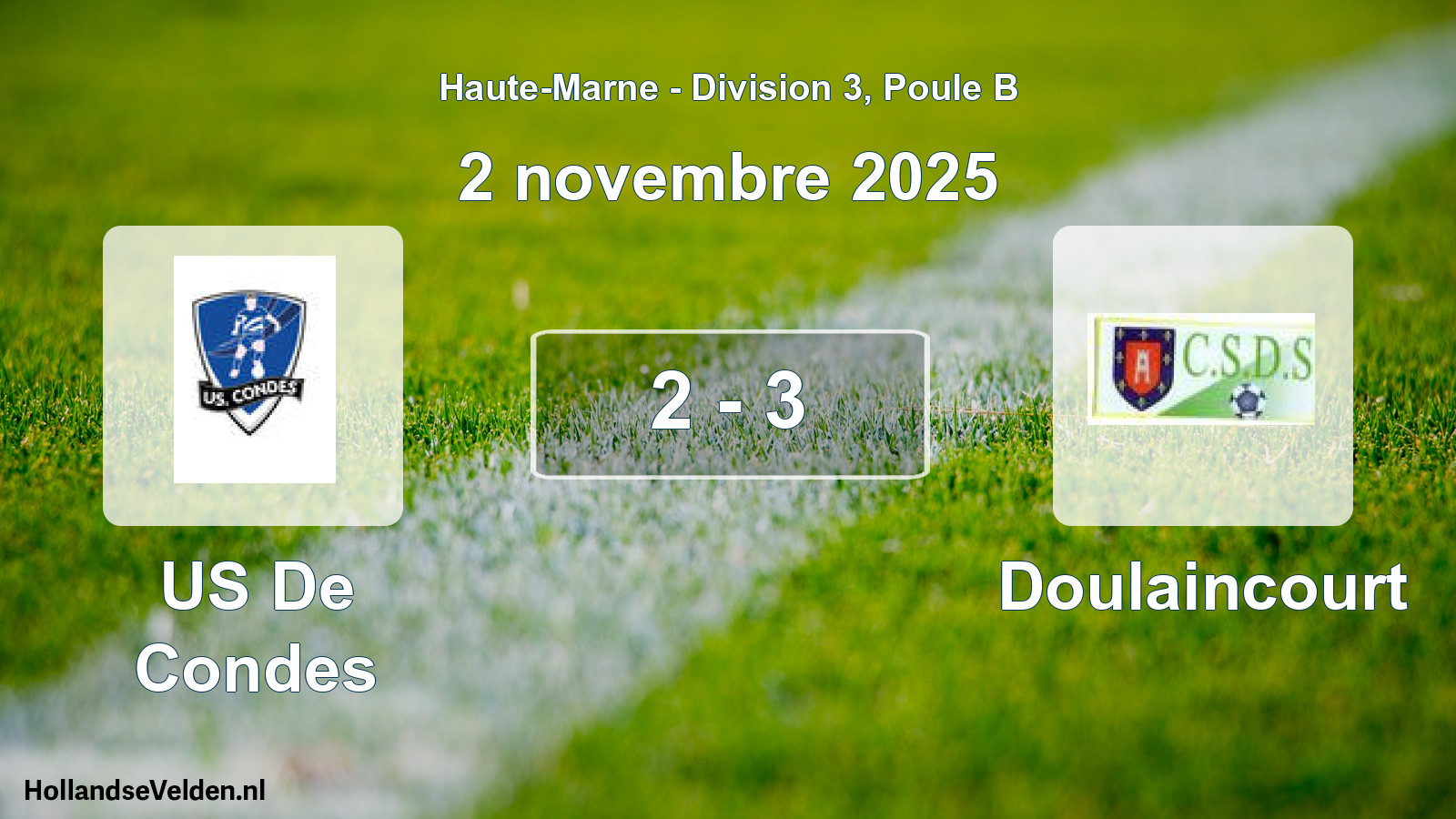 Match joué: US De Condes - Doulaincourt 2 - 3 (2 novembre 2025)