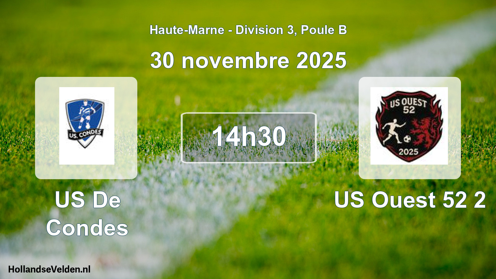 Match programmé: US De Condes - US Ouest 52 2 (30 novembre 2025)