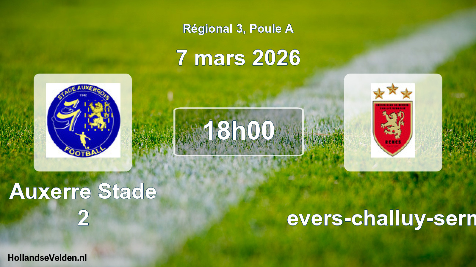 Scheduled Match: Auxerre Stade 2 - Nevers-challuy-sermo (7 March 2026)