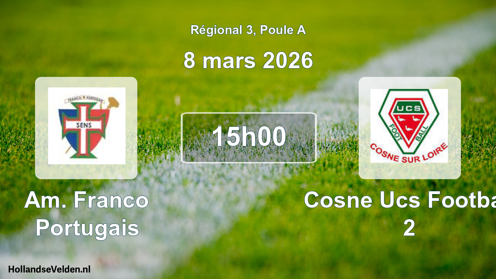 Geplande wedstrijd: Am. Franco Portugais - Cosne Ucs Football 2 (8 mars 2026)