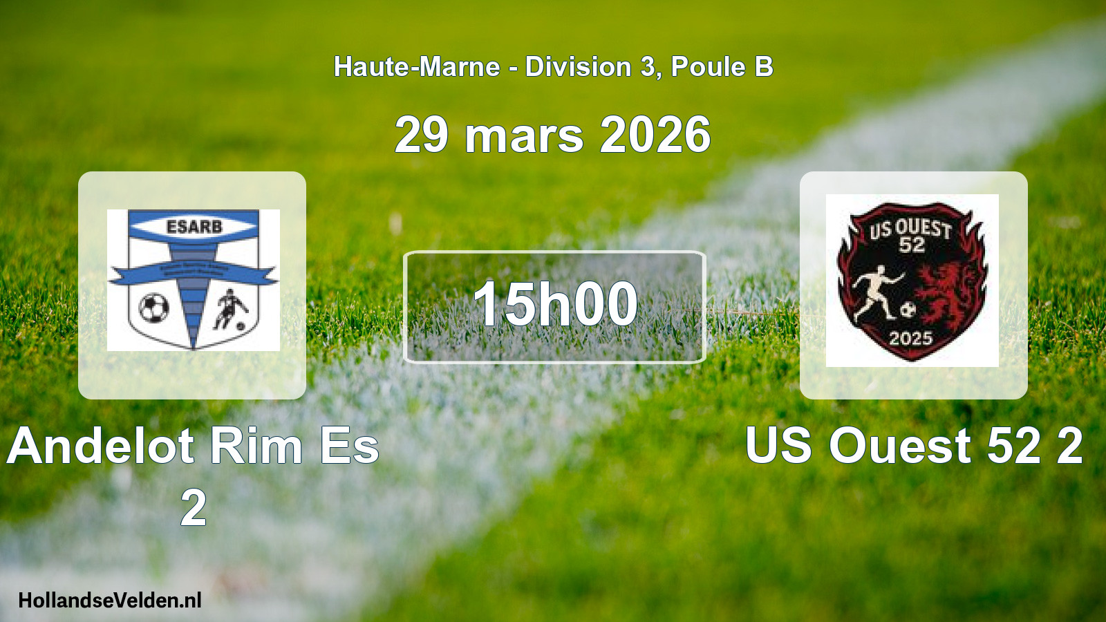 Scheduled Match: Andelot Rim Es 2 - US Ouest 52 2 (29 March 2026)