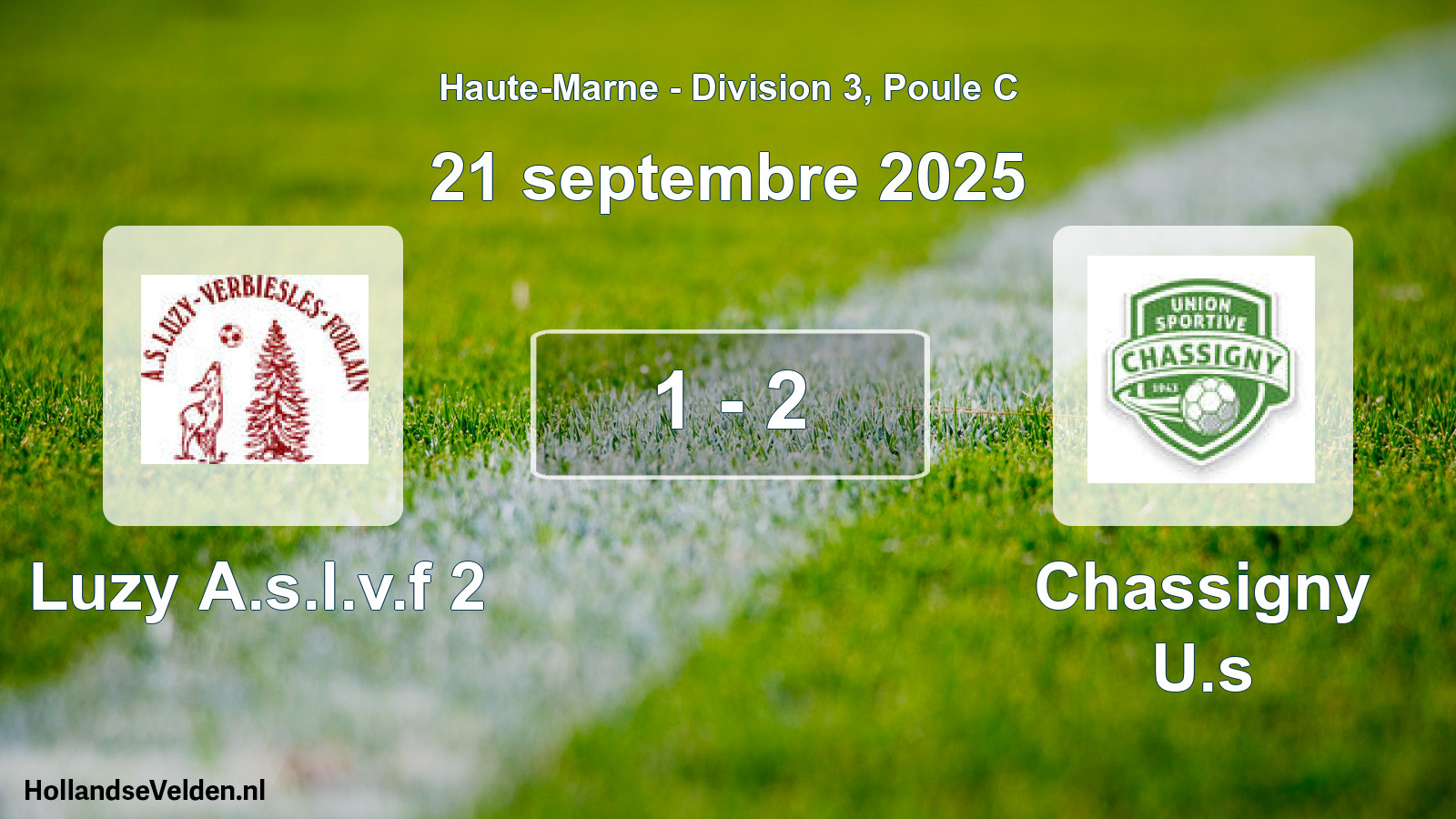 Match joué: Luzy A.s.l.v.f 2 - Chassigny U.s 1 - 2 (21 septembre 2025)