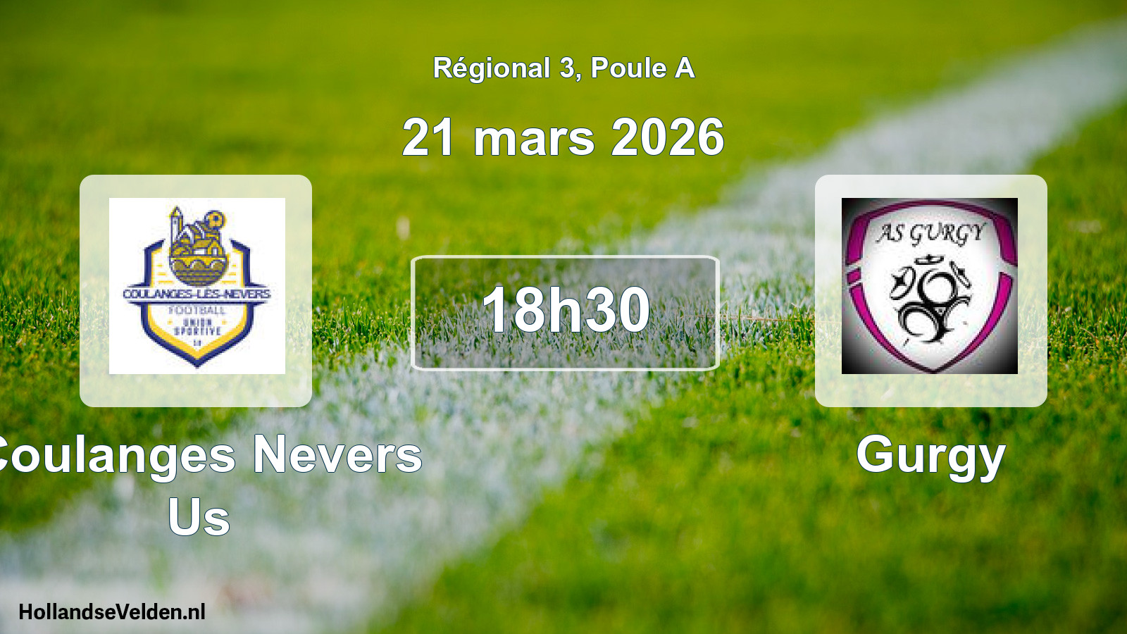 Scheduled Match: Coulanges Nevers Us - Gurgy (21 March 2026)