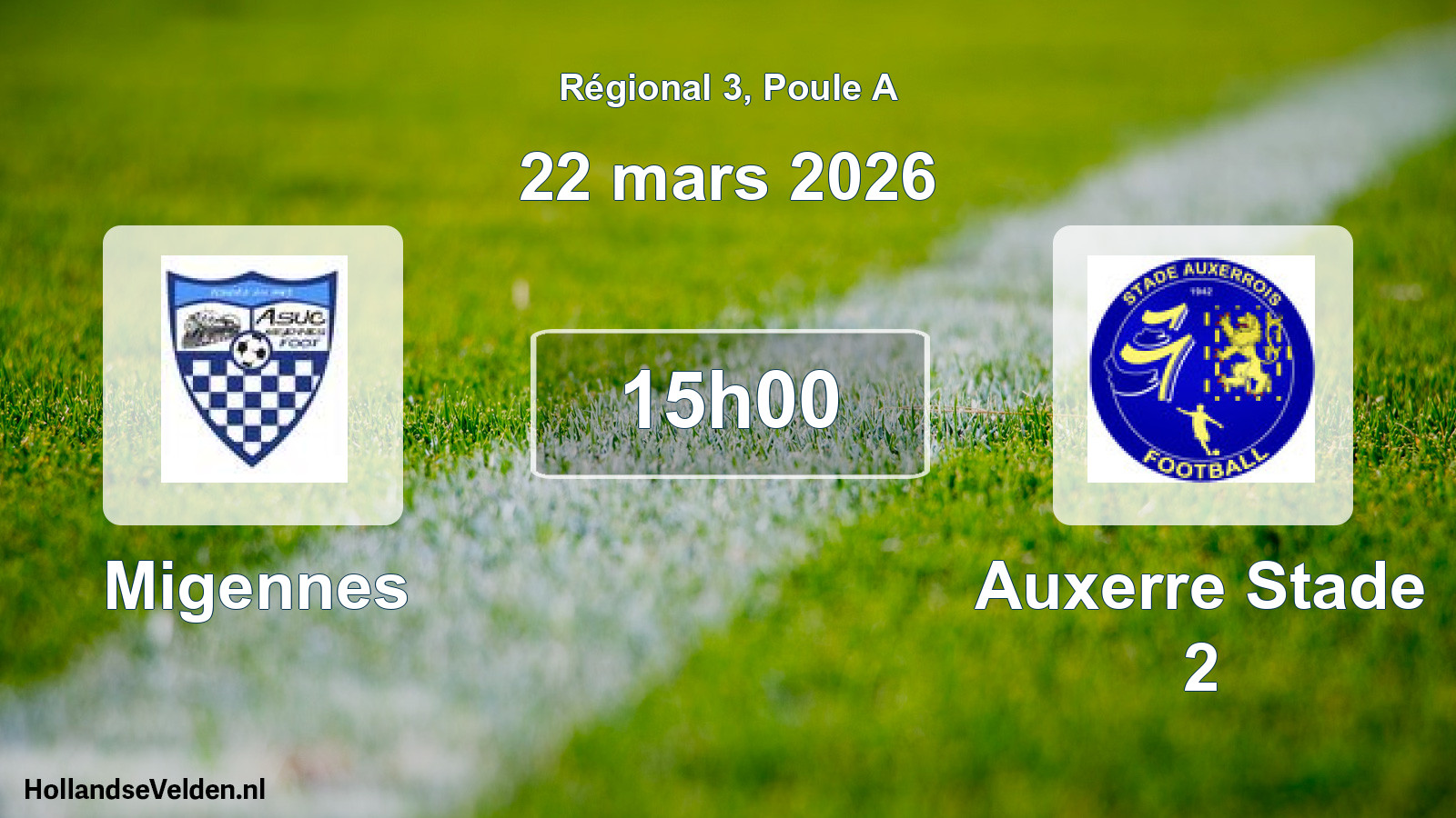 Scheduled Match: Migennes - Auxerre Stade 2 (22 March 2026)