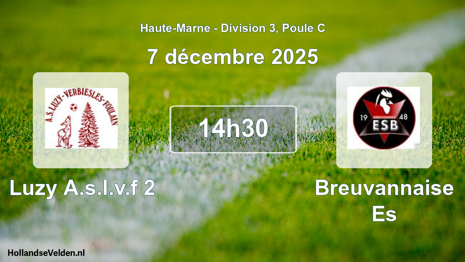 Match programmé: Luzy A.s.l.v.f 2 - Breuvannaise Es (7 décembre 2025)
